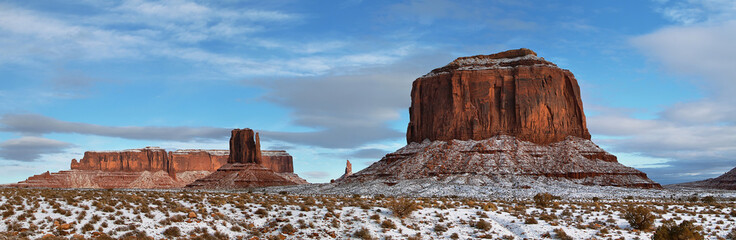 Monument Valley panorama in winter, USA