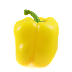 Sweet yellow bell pepper isolated