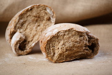 Slices of brown bread