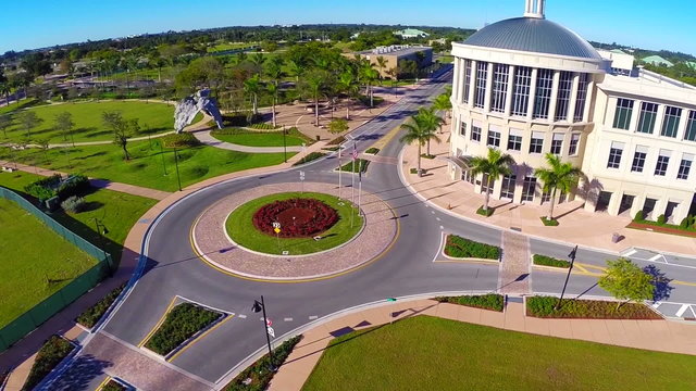 Downtown Doral Miami aerial footage