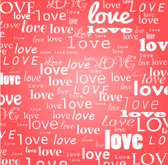 Love background with love captions vector