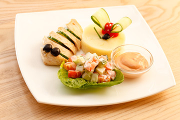 chicken with mashed potatoes for kids menu
