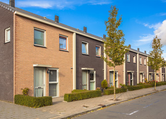 Fototapeta na wymiar Modern Street Terrace Houses