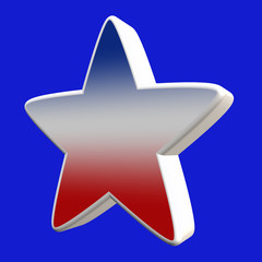 Red white and blue star