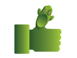 green  like thumb up