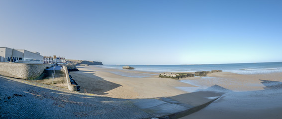 Arromanches panoramique HDR - obrazy, fototapety, plakaty