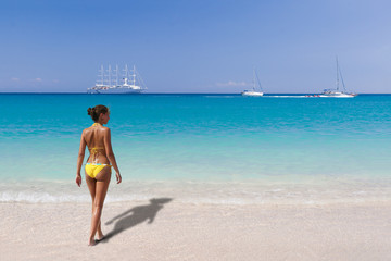 woman on the beach