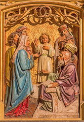 Obraz na płótnie Canvas Bratysława - Chłopiec Jezus nauczanie w świątyni - katedra