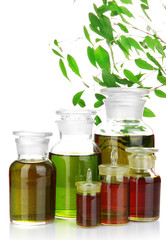 Medicine bottles isolated on white