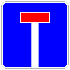 Sachgasse Schild keine Durchfahrt  #140120-svg06