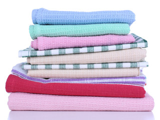 Kitchen towels isolated on white
