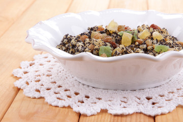 Plate with kutia -  traditional Christmas sweet meal in