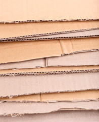 Cardboard for recycling close-up