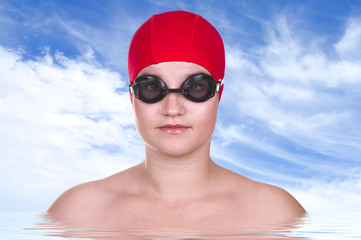 pretty girl swimmer