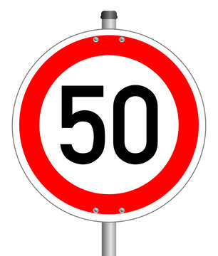Tempolimit Schild 50  #140120-svg11