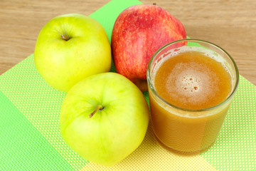 Healthy fresh juice of apples close up