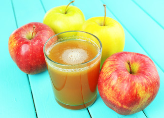Healthy fresh juice of apples close up
