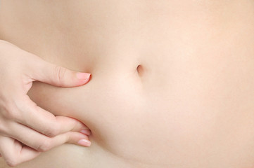 Naklejka premium Woman pinches