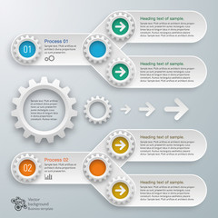 Infographics Vector Background Process Chart