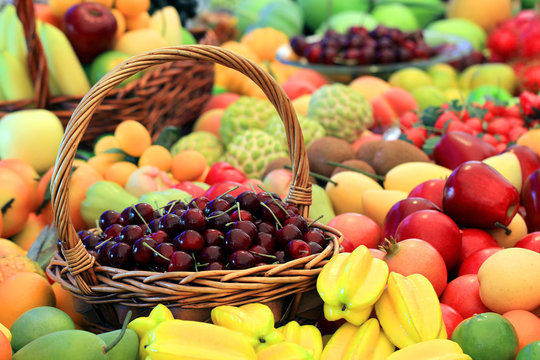 colorful picture of various fruits