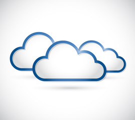 set of clouds illustration design