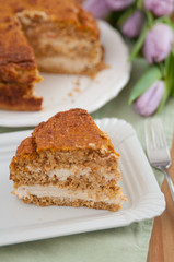 Möhrenkuchen mit Frischkäse Creme