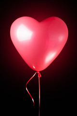 heart shaped red balloon