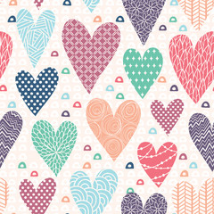 Hearts seamless pattern