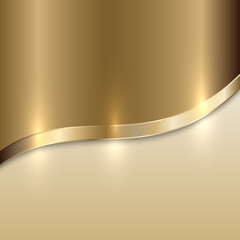 Fond de texture dorée de vecteur avec courbe