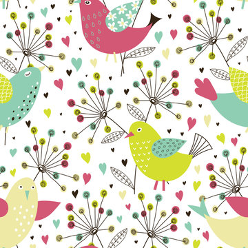 Fototapeta Romantic floral pattern