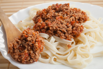 paste and forcemeat with tomatoes