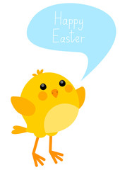 Easter card with little chicken