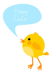 Easter card with little chicken
