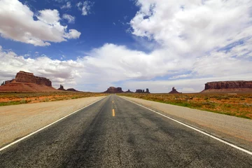 Badkamer foto achterwand route 66 vers Monument Valley, Arizona © fannyes