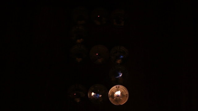 Countdown - Digits made of candles