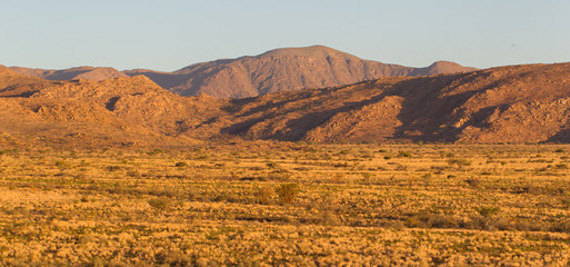 Namib desert during sunset, travel and tourism concept