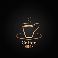 coffee cup label design background