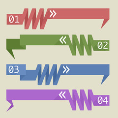 retro infographic banner