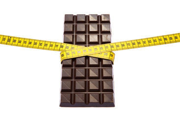 Chocolate with measuring tape