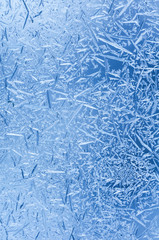 Frosty pattern on glass