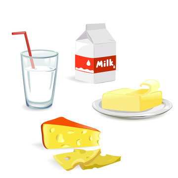 dairy produce isolated