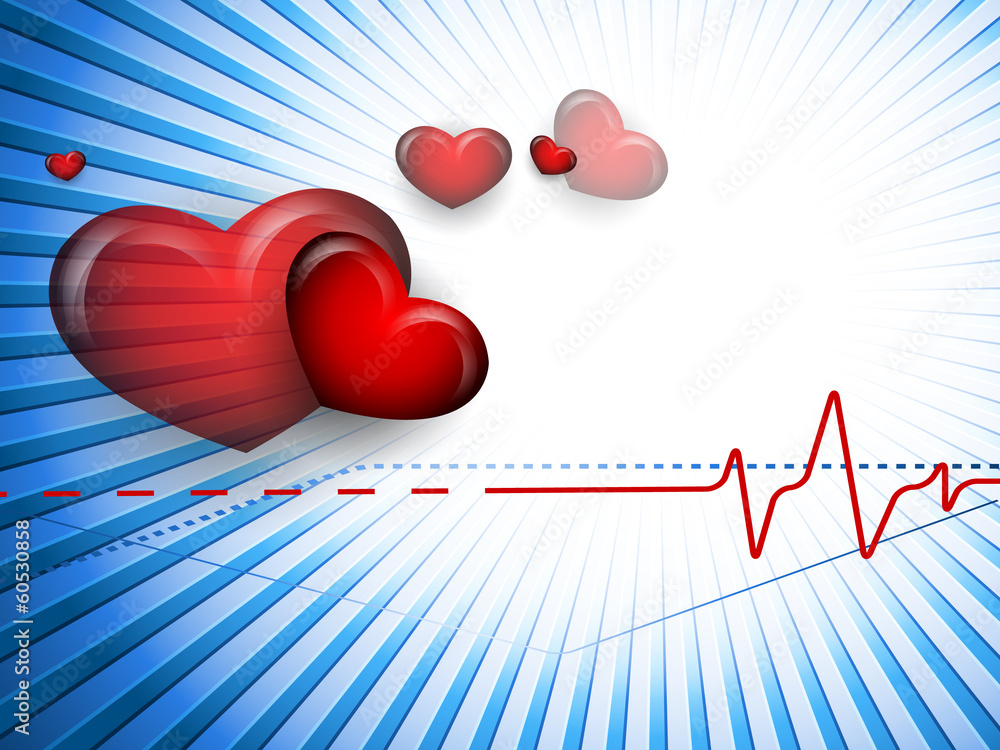 Poster vector background with pulse