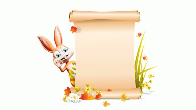 Bunny with sign