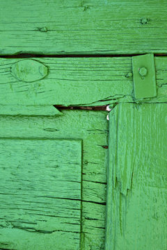 piece of colorated green wood
