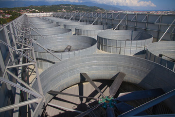 industrial ventilation system, roof of the plant