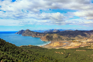 Portman Bay in Cartagena, Spain