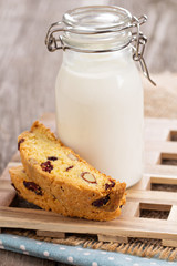 Cornmeal biscotti with milk