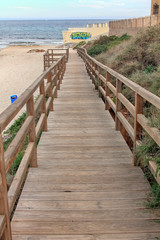 Fototapeta premium Boardwalk through the dunes