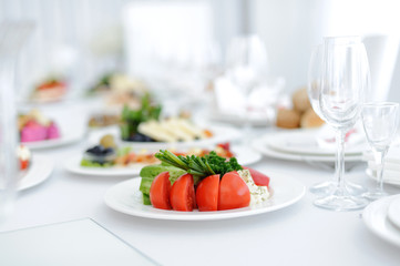 Vegetables on Festive Table