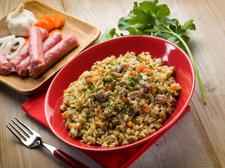 rice with sausage